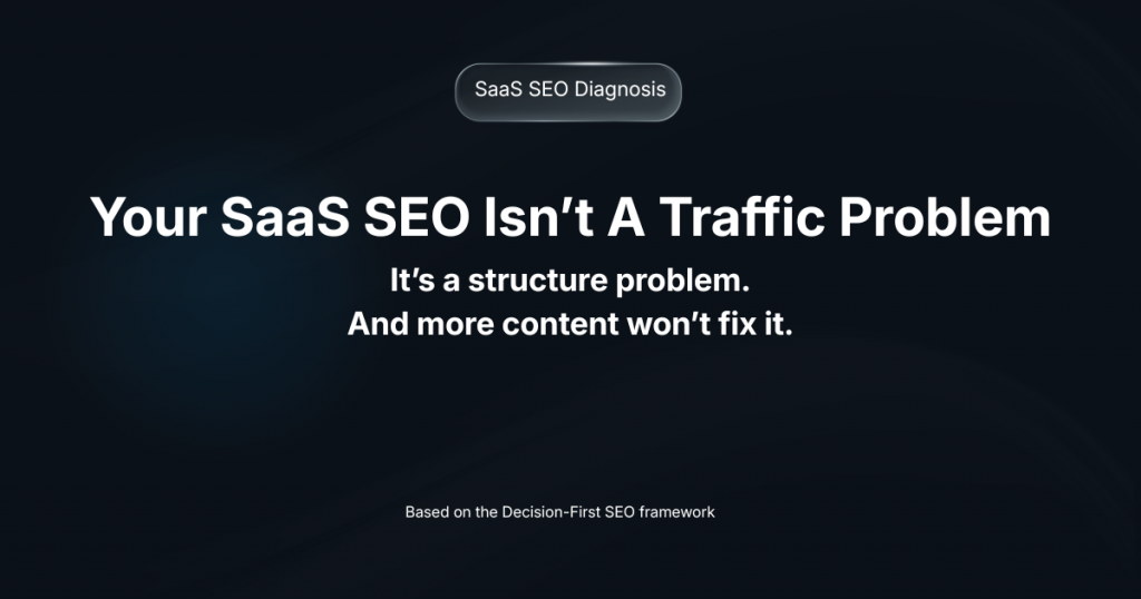 why saas content doesn’t convert structure vs traffic